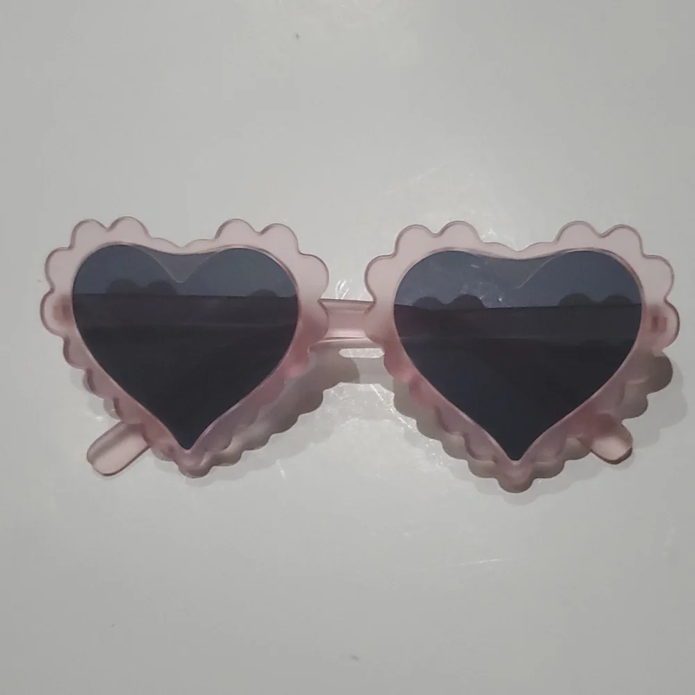 Light Pink Heart Little Girl Sun Glasses